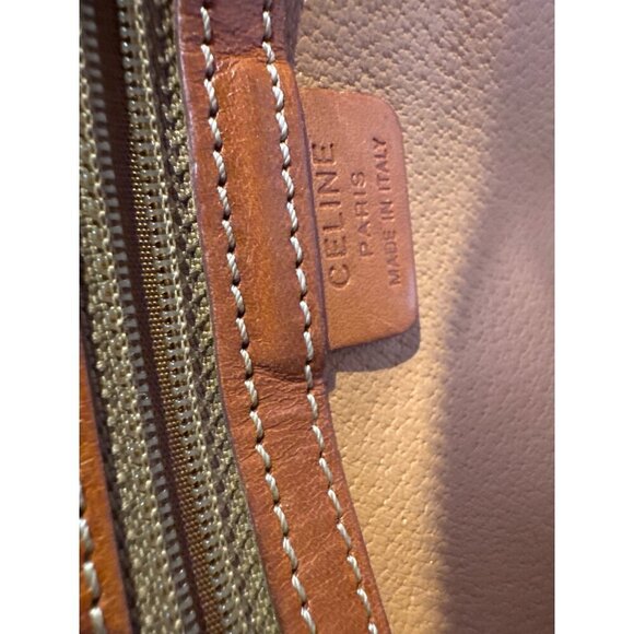 Celine Macadam Brown Coated Canvas & Leather Handbag With Adjustable Strap - Picture 9 of 16